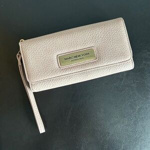 Marc New York (Andrew Marc) Pink  Pebbled Faux Leather Wallet